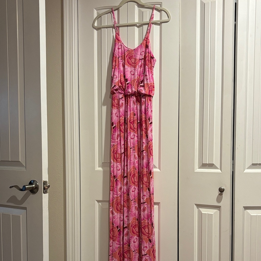 Lush Pink and Coral Floral Dress